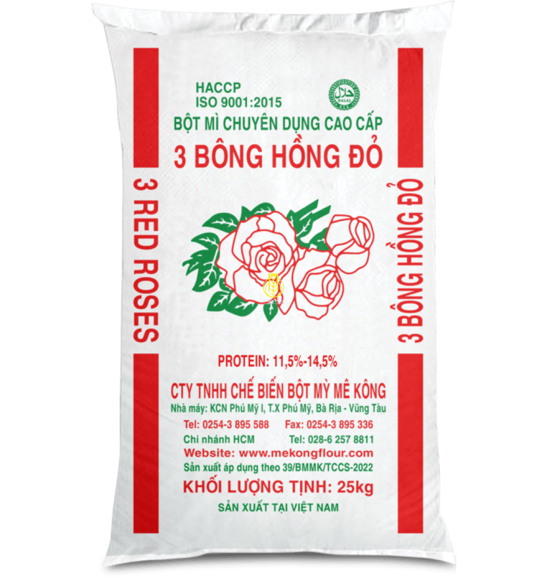 Bột Mì 3 BÔNG HỒNG ĐỎ