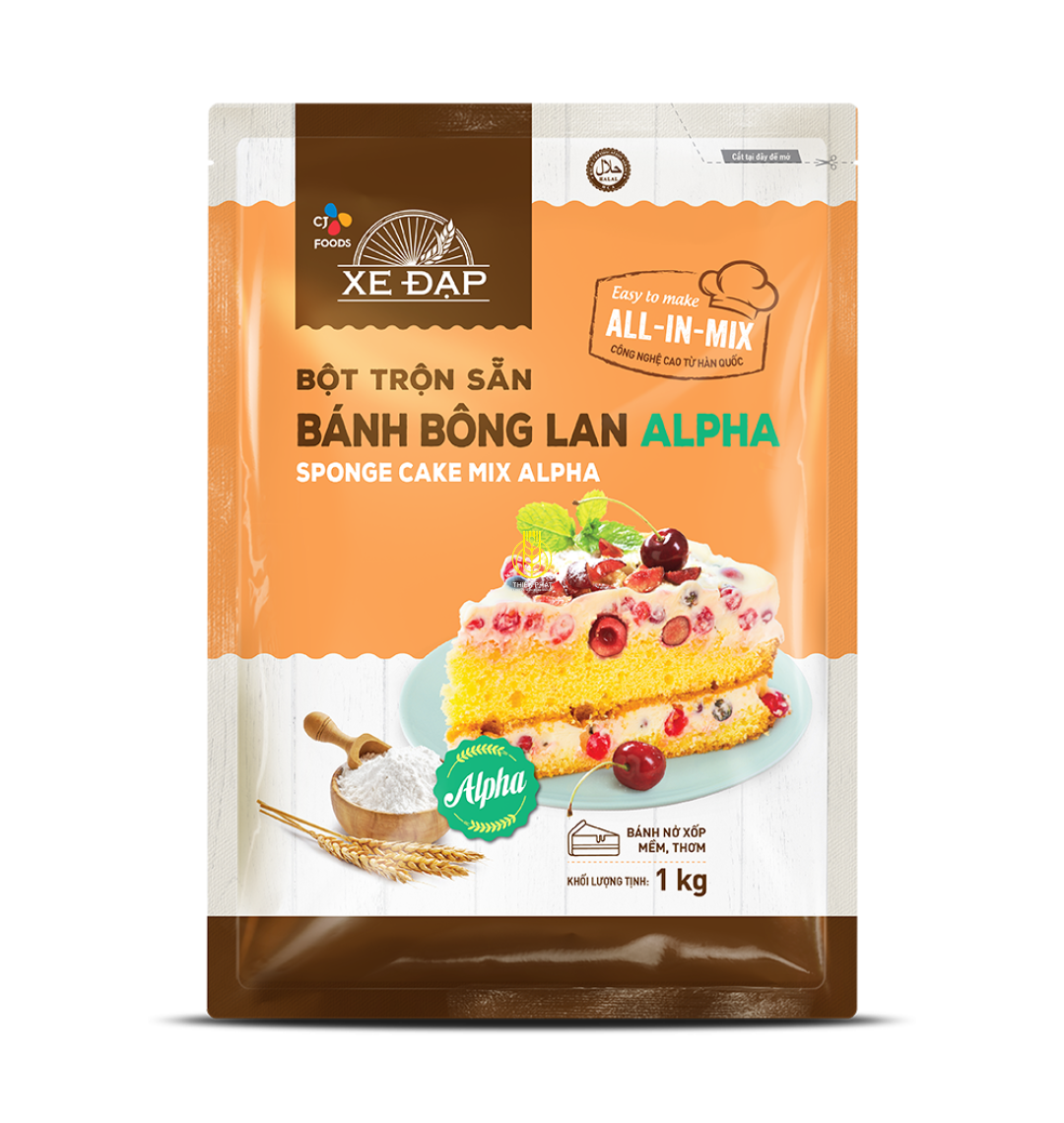 Bột Bánh Bông Lan Alpha - CJ Xe Đạp
