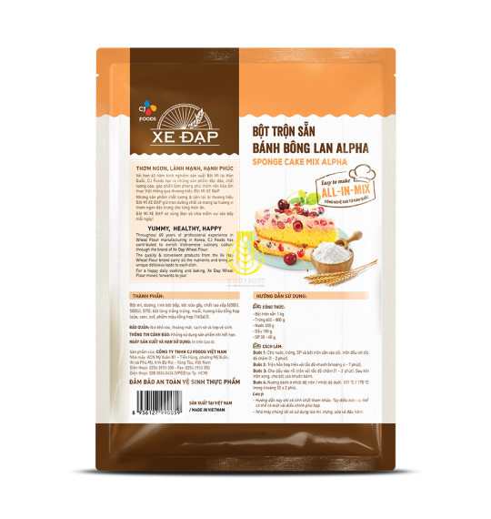 Bột Bánh Bông Lan Alpha - CJ Xe Đạp