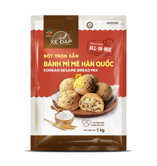 BỘT BÁNH MÌ MÈ HÀN QUỐC CJ XE ĐẠP - BỘT BÁNH MÌ MÈ HÀN QUỐC